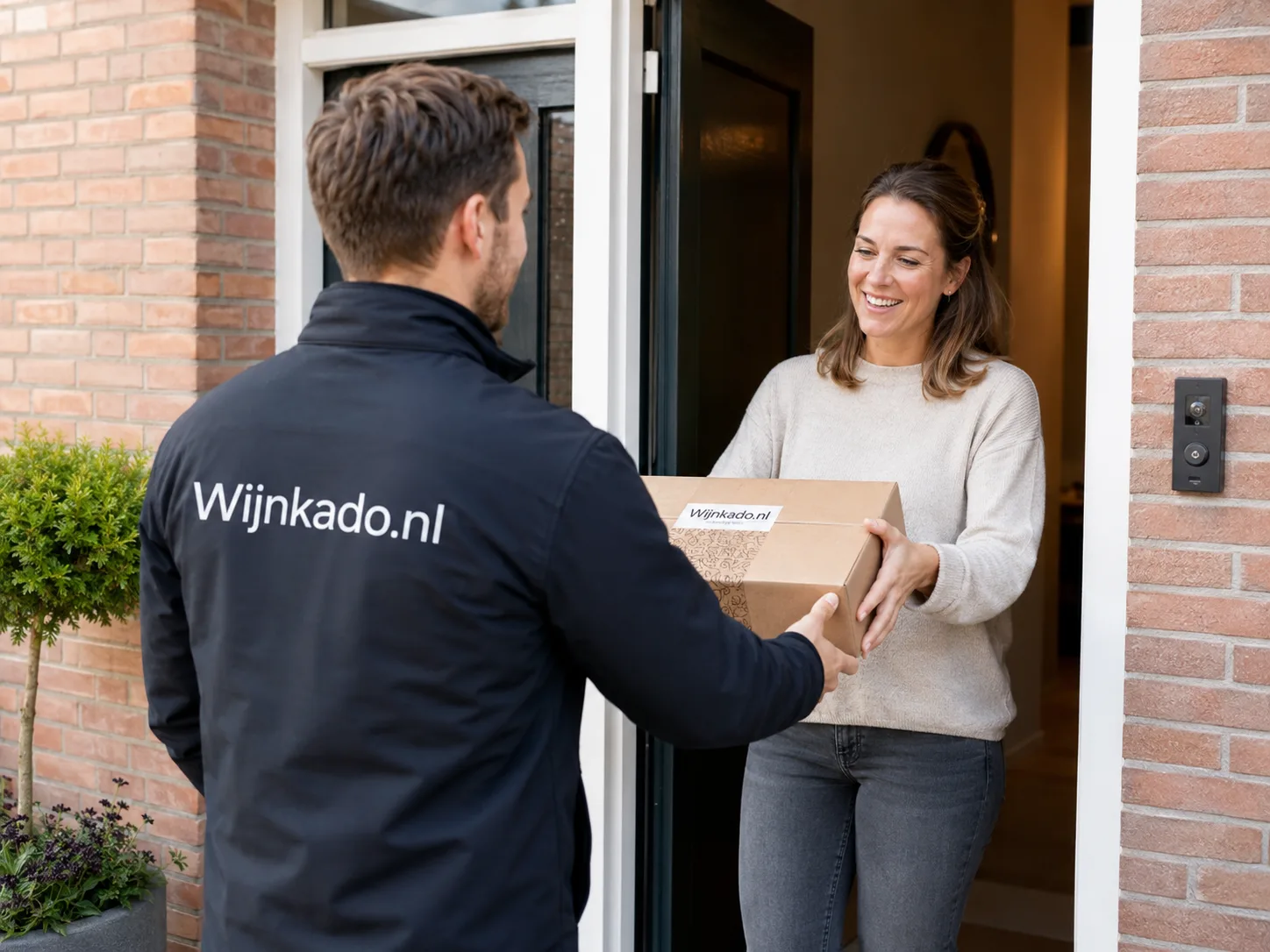 Wijnkado bezorgen aan de deur